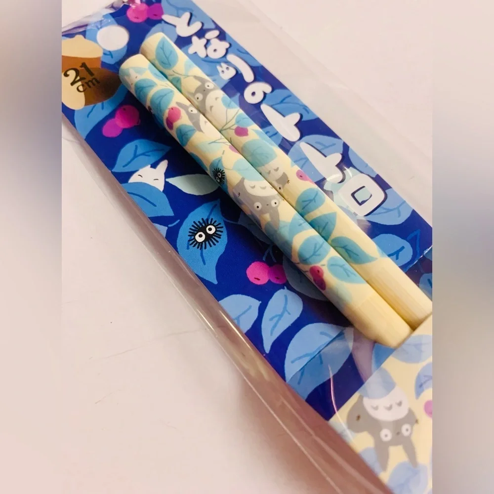 Chopsticks Totoro, Studio Ghibli, 8.3” Natural Lacquered Wood My Neighbor